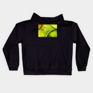 Button Green Oil Drops II Kids Hoodie